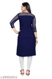 Casual American Crepe And Rasal Net Stylish Pack Of 2 Kurtis