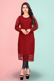 Zig-Zag Printed Kurti For Women On Lowest Price