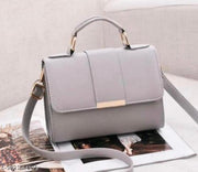 Elegant Light Grey Top Handle Crossbody Satchel Bag