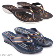 Astel Multicolor Combo of Women's Slippers and Flipflop - Pack of 2