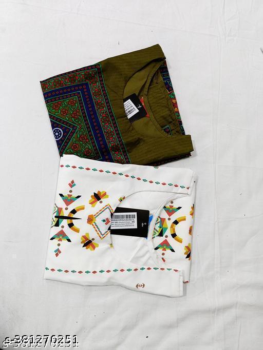Polyster/Crepe fabric-New Attractive combo kurti for women with lowest price & Best Quality kurti (pack 2)