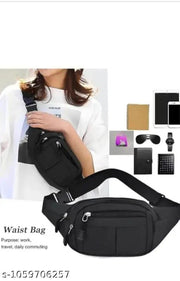 Unisex Waist Bag | Sling Bag | Crossbody Chest Bag | Fanny Pack | Water Resistant | Multiple Pockets | Adjustable Strap | Daily Use Bag Woman and men waist bag  And  Saidar