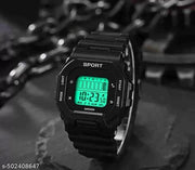 Wrist Sport Ultra Combo Watch with Water Resist Pack of 2 Digital Watch - For Men NEW GENERATION BLACK STRAP WATCHES