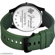 Jainx Green Silicone Band Analog Wrist Watch for Men