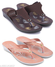 Multicolor Combo of Women's Slippers and Flipflop - Pack of 2