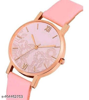 Attractive Ethnic Flower Designer Leather Belt Analog Combo Watches for Women Watches for Girls Packd Of 2