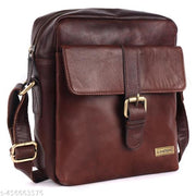 LANDMINE Crossbody Genuine Leather Sling Bag For Men Brown | Messenger bag | Shoulder Bag - Travel Bag Adjustable Strap