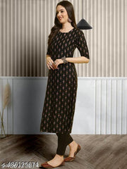 Polyster/Crepe fabric-Printed Kurti For Women