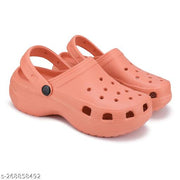 Bersache Comfortable indoor outdoor fashionable Stylish Lightweight Clogs (Orange)