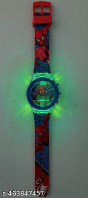 Unisex Spiderman Multicolored Digital Glowing Light Wrist Watch For Boys And Girls (Best Return Gift)