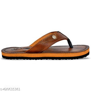 Trendy/Casual/Dailywear Alkro Vintage Leather Comfort Slippers For Mens And Boys In BROWN