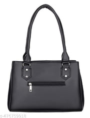 Trendy Black Shoulder Bag with Multiple Compartments I women handbag I Ladies handbag I College bag I Ladies Purse I Partywear bag I Handbags, sling bags, shoulder bags, tote bags, laptop bags, office bags, college bags, travel bags, leather bags.