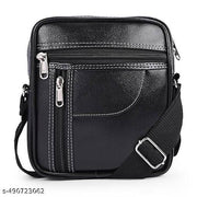UMDA Men’s Leather Crossbody Bag – Stylish Shoulder Messenger Bag with Multiple Zipper Pockets, Adjustable Strap & Durable Design