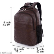 Leather Fashionate School Bags Laptop Backpack Waterproof PU Leather Backpacks for Men Women Boys & Girls Backpack
