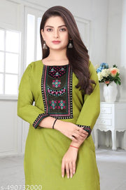 DESIGENER KURTI NEW COLLECTION COTTON BLEND STYLISH NEW TRENDY…