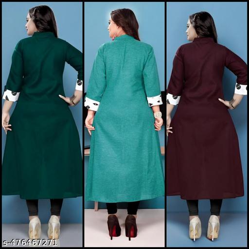 Combo Selfi Cotton Kurti (Pack Of 3)