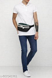 Waist Bag for Men Adjustable Strap | Boys Waist Bag Multipurpose Fanny Pack for Travel Hiking, Cycling, Casual Wear