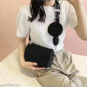 Fantastiqo Sparkling Rhinestone Crossbody Bag with Detachable Coin Purse - Trendy & Versatile!