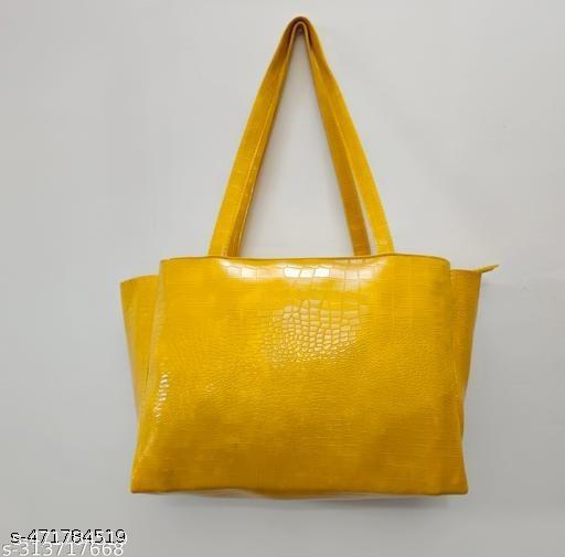 Aesthetic Croc Embossed Spacious Tote Bag For With Zip Closure Shoulder Bag For Ofiice