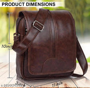 Stylish Unisex PU Leather Small Shoulder Bag | Chest Slinger bag | Crossbody Bag| Side Bag Men | Mini Leather Slings | Corporate Gift Item | Passport Sling Bag for Men