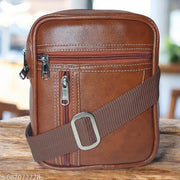 Men Premium Brown Leather Sling Bag | Stylish Crossbody Side Bag for Office, Travel & Daily Use