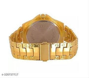 Rosra Golden Golden Formal & Ethnic Casual Analog Watch For Men’s Ring free