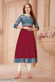 Polyster/Crepe fabric-Jivika Petite Kurtis