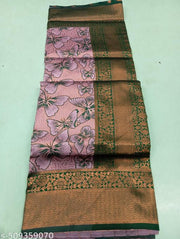 EAUTIFUL RICH PALLU & JACQUARD WORK ON ALL OVER  SAREE WITH BLOUSE PIECE
