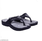 Black Colorblocked Thong Flip-flops For Men