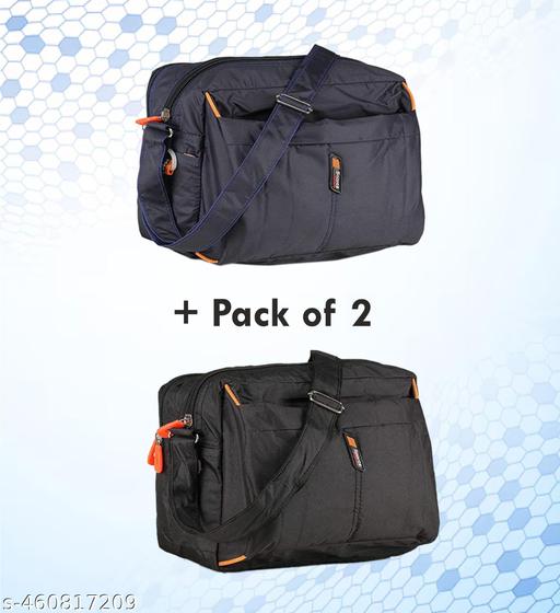 Unisex Crossbody Polyester Messenger One Side Sling Bag For Men And Women Combo  of  2