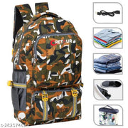 Military Print Backpack Hiking Bag Trekking Bag for Men Women Rucksack - 55 L  (tan)