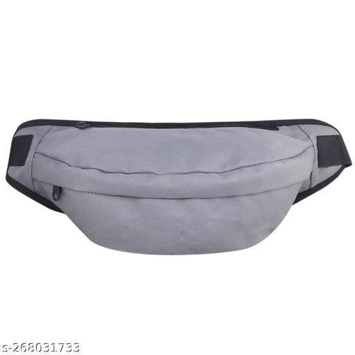 RZ ENT MEN AND WOMEN WAIS BAG 3 ZIPPER GREY COLOR