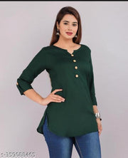 Woman Fashion  stylish short kurta & top relative keyword | short kurta Beautiful kurta For Woman & girls Combo 02 kurti Green & balck