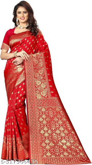 POLLY SILK SAREE WITH SEPARATE BLOUSE PIECE