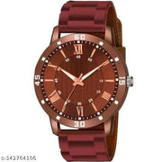 Av Copper Roman Brown Pu Men Watch