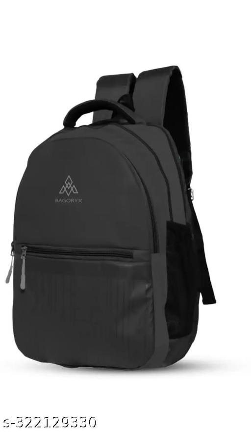 Size: M (15-30L) Bagoryx black laptop casual college office school kids unisex backpack