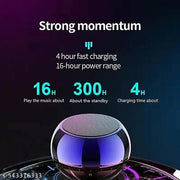 Mini Bluetooth Speaker Multicolour with Wireless Functionality, Multicolour, Portable Metal Design, Small Size, Compatible with All Devices