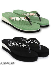 Two  Soft Comfortable & Stylish Women's Daily Use Slipper/Flipflop for Women & Girls Combo of 2