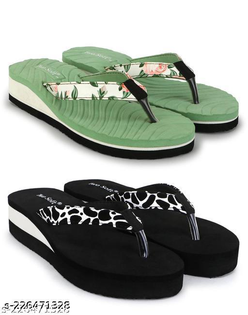Two  Soft Comfortable & Stylish Women's Daily Use Slipper/Flipflop for Women & Girls Combo of 2