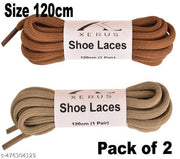 Shoe Lace Round Brown Khaki 120cm 2pair for Flat sneakers canvas boot sport hiking shoes