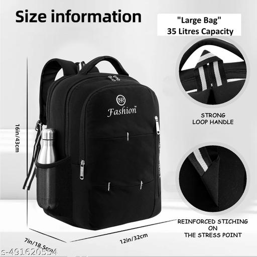 New Backpack/Large 35 L BLACK Laptop Backpack for MEN and WOMEN backpack for school–college