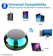 Mini Portable Wireless Bluetooth Speaker with LED Light – Metallic Finish (Multicolor) Bluetooth speaker, wireless speaker, mini speaker 08