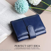 WALLETIN Envelope Closer Vegan Leather Wallet for Women I 3 Compartments I 2 Card Slots & Zipper Pocket I 1 Id Card Slots & Secret Compartment