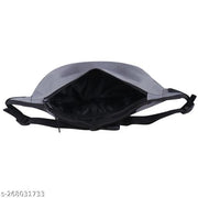 RZ ENT MEN AND WOMEN WAIS BAG 3 ZIPPER GREY COLOR