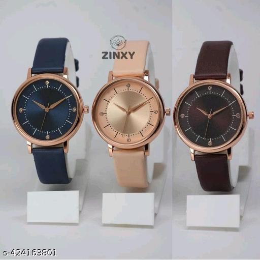 Best Quality Festive Season Royal Designer Round Dial Attractive Leather Belt Women Watches Combo Pack of 3 Watches combo for women stylish girl watches combo pack of 3 analog watches combo wrist watches combo watches for girls stylish watches Set