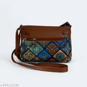 JUGNU-blue Sling bag for women Hancraft   Prited Bag