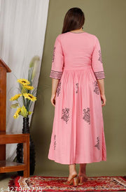 Trendy Rayon Kurti hand block Printed ethnic kurti kurtas for women