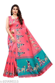 Women's Desinger Art Silk Printed Saree with Blouse Piece ( Pack of 3)