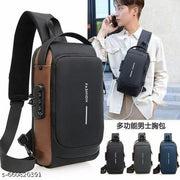 Vamesco SMALL Size Waterproof Polyester Crossbody Sling Bag, Anti Theft Chest Backpack for Men & Women, College Bag, Shoulder Travel Bagpack for Outdoor Work, Hiking