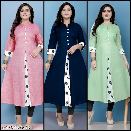 Combo Selfi Cotton Kurti (Pack Of 3)
